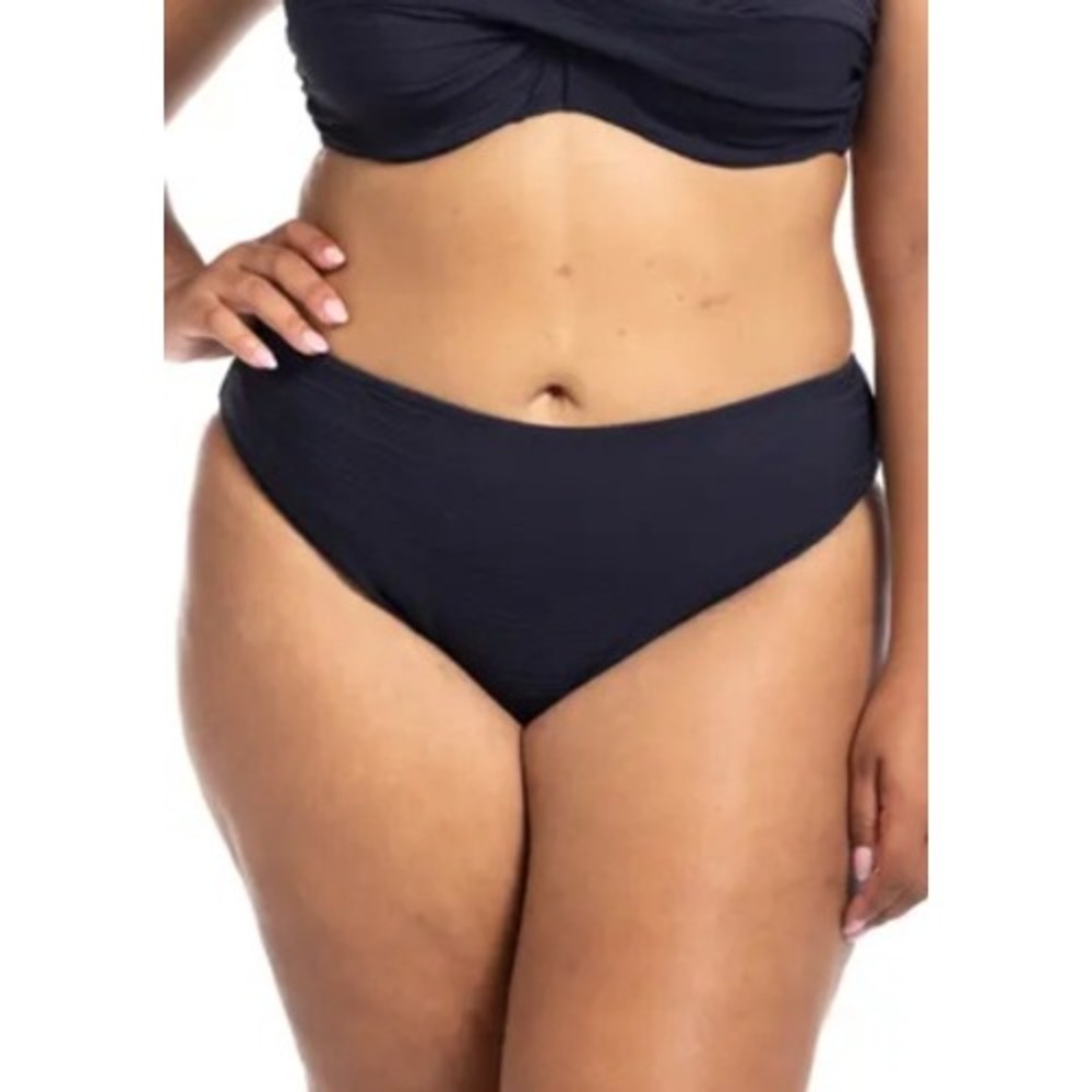 Artesands 99B NWT Monet Curve Fit Black Mid Rise Swim Pant Bikini Bottoms Sz‎ 16